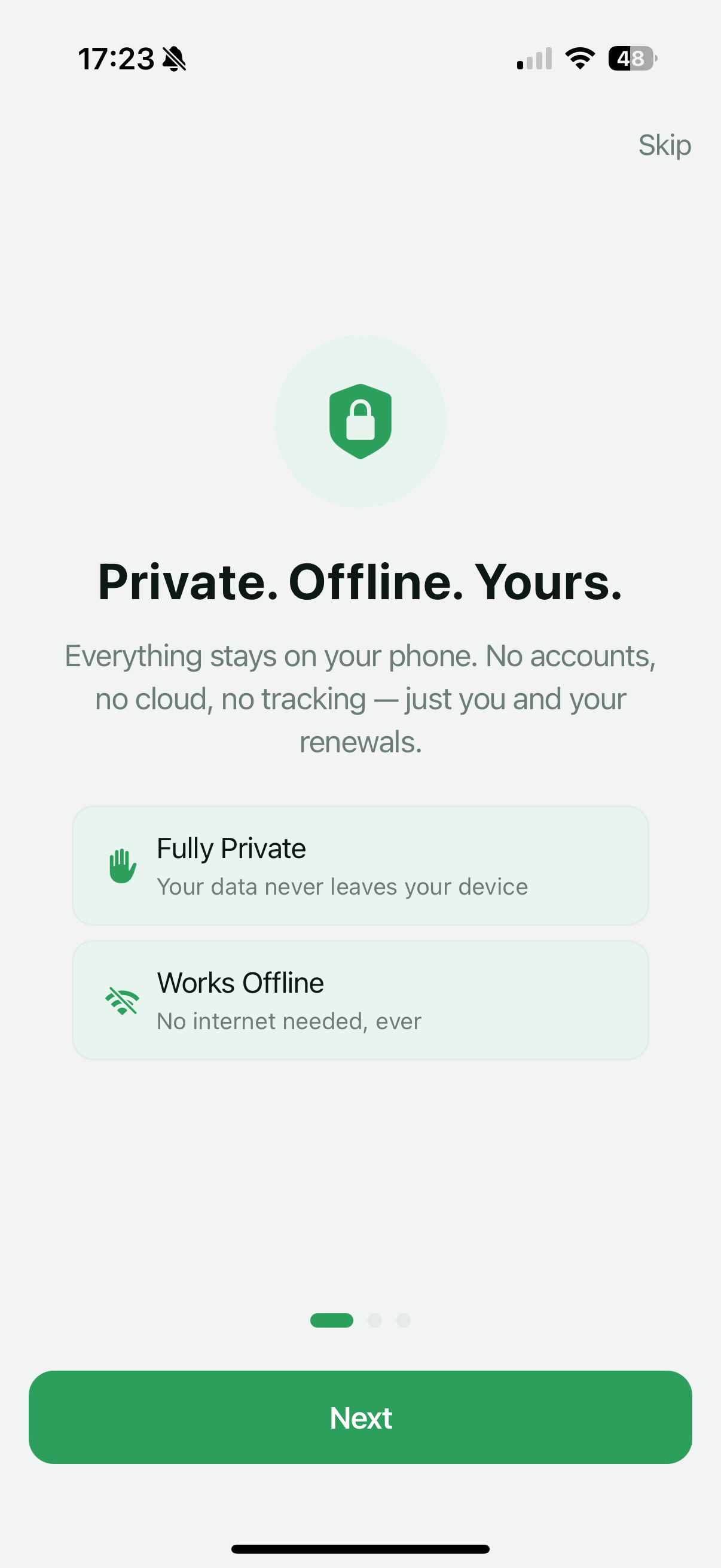 All Renewals - privacy